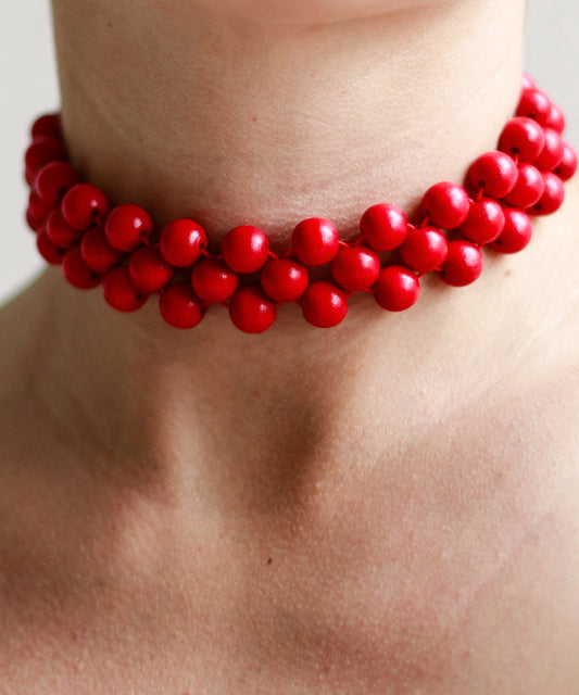 Mori Choker Red