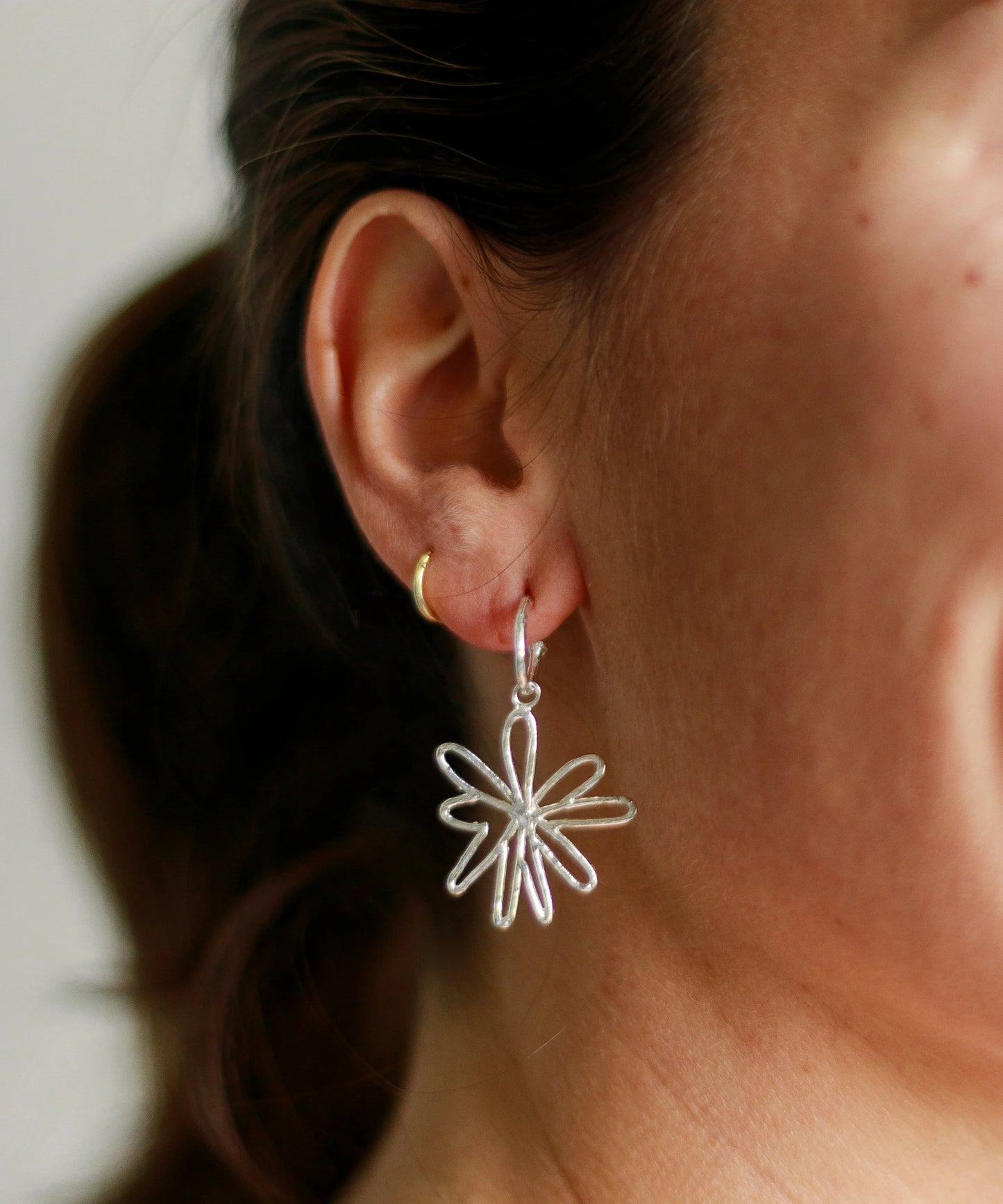 Pendientes Jazmín Plata