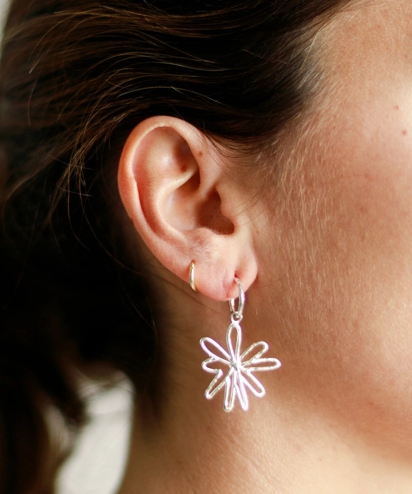 Pendientes Jazmín Plata