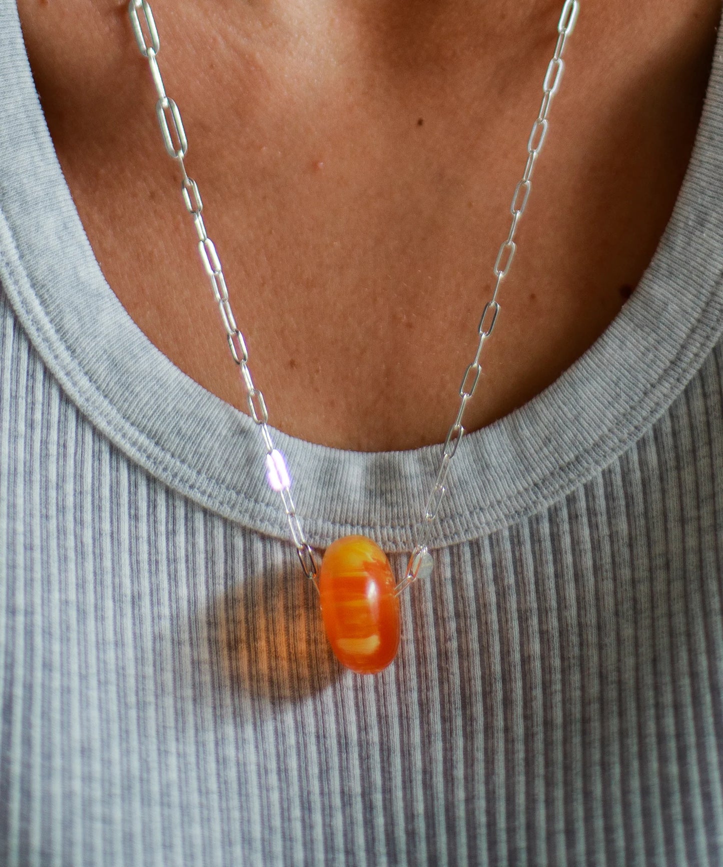 Collar Ambelau Silver Double Chain