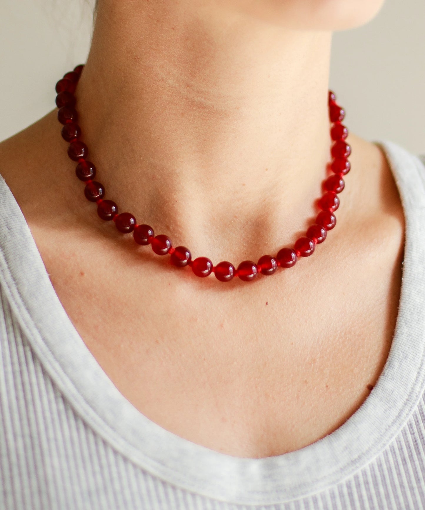 Collar Seribu Jade Short Cherry