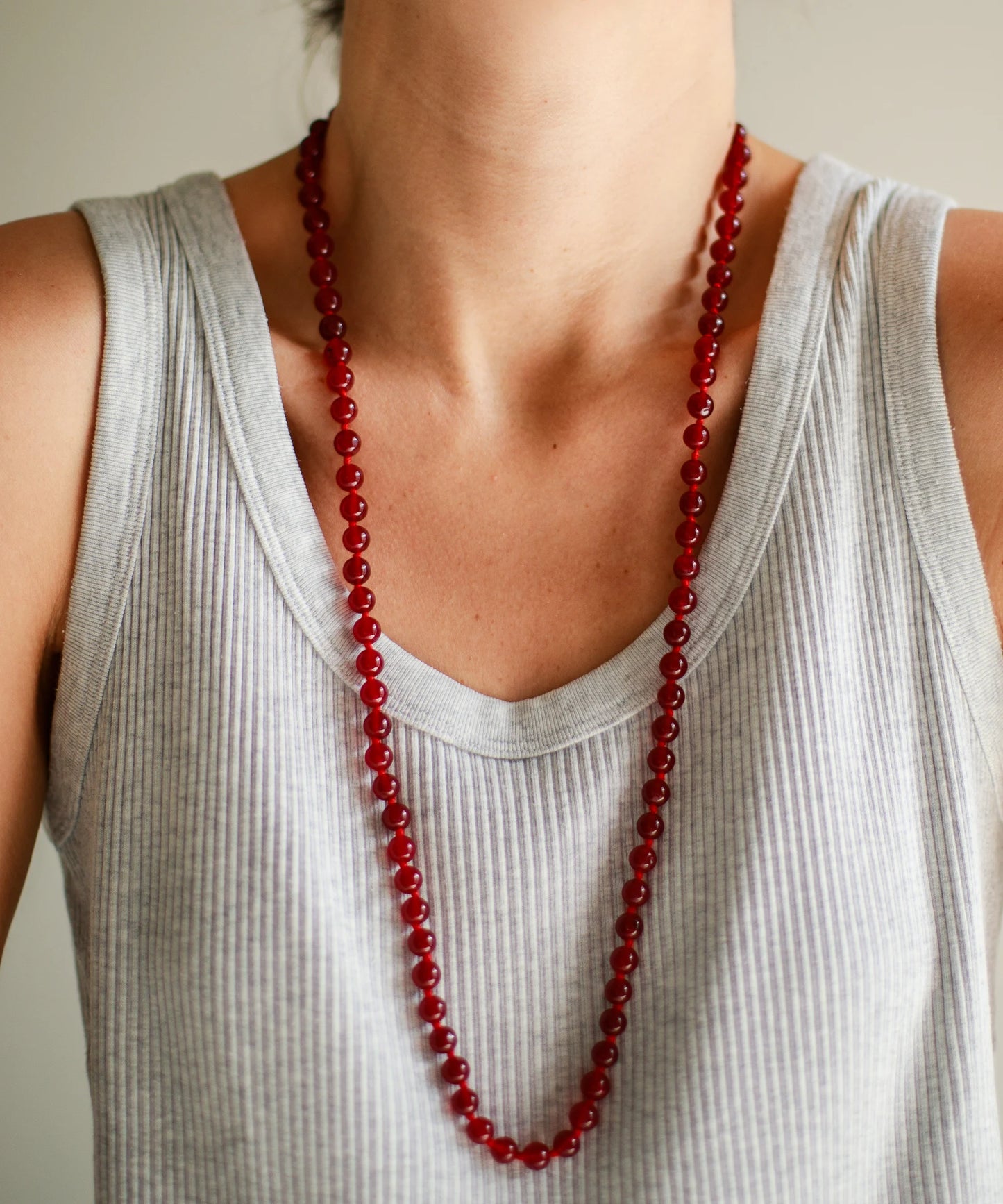 Collar Seribu Jade Long Cherry