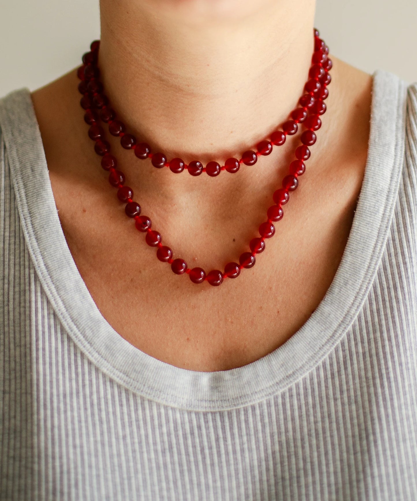 Collar Seribu Jade Long Cherry
