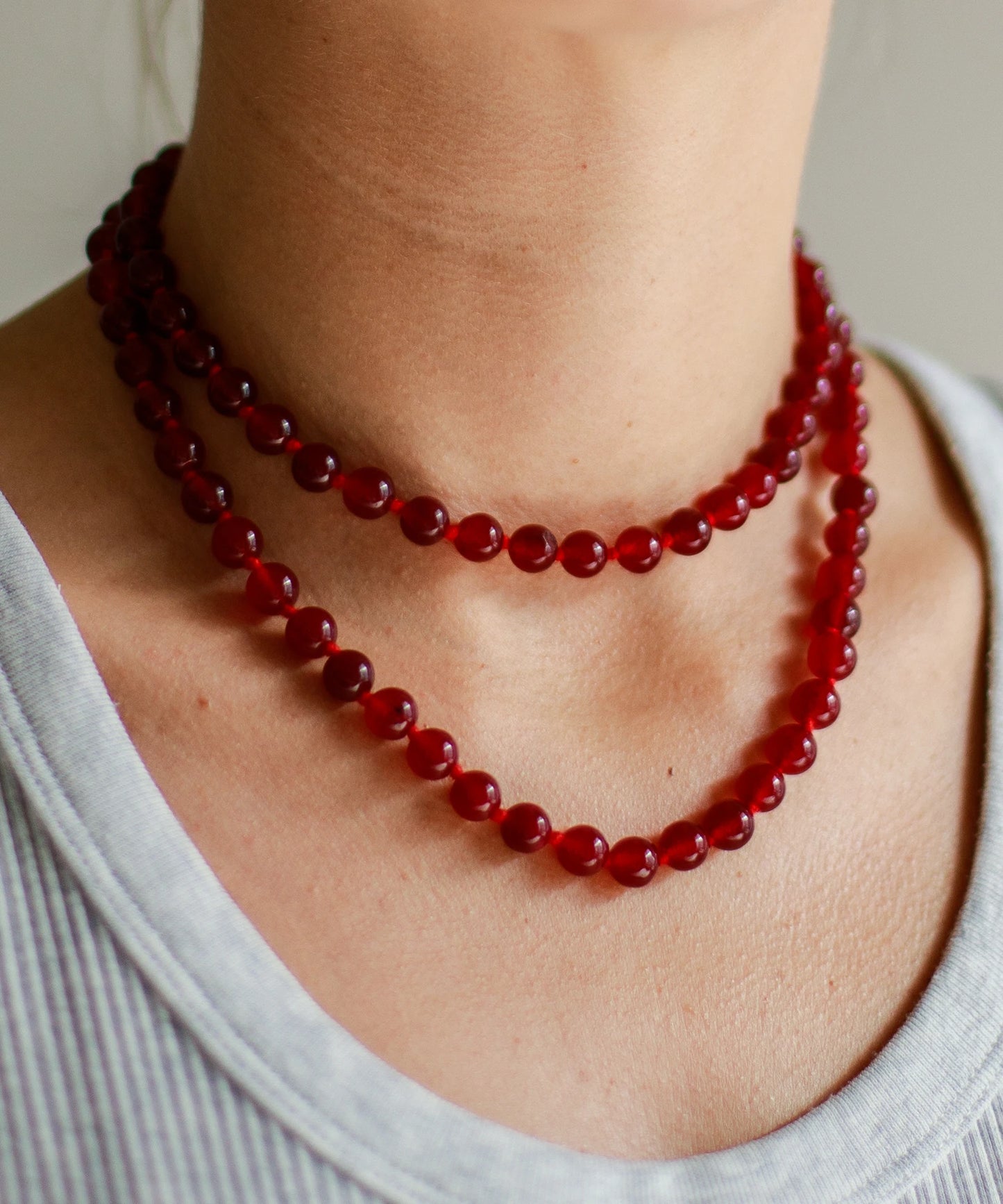 Collar Seribu Jade Long Cherry