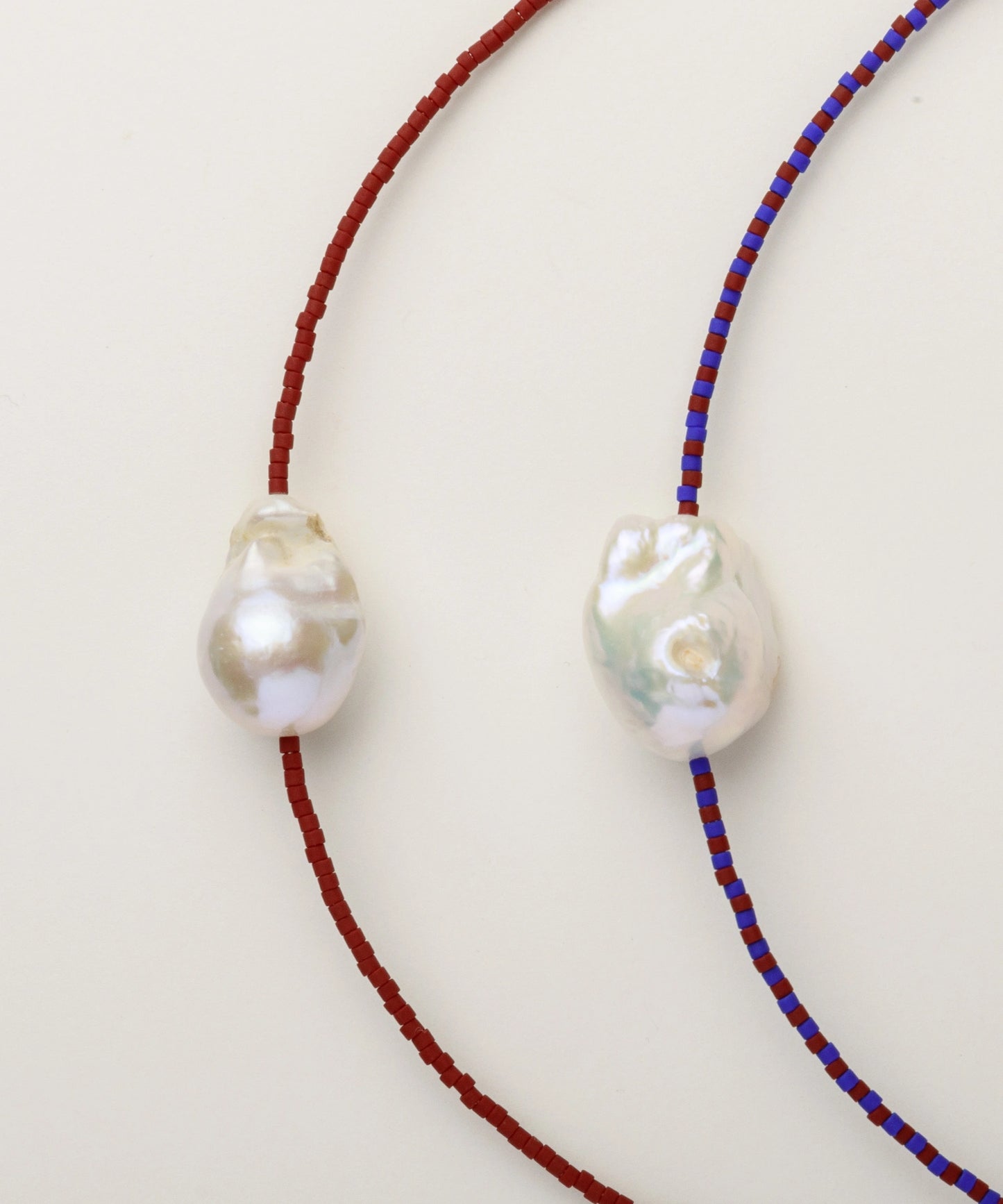Collar Surigao Pearl and Crystal Beads Brown
