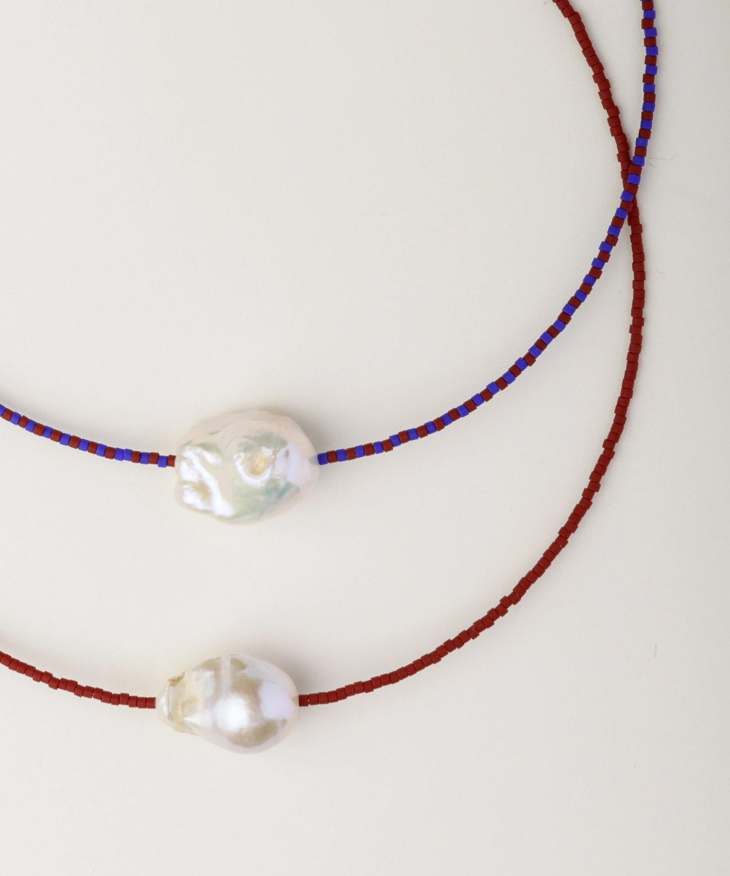 Collar Surigao Pearl and Crystal Beads Brown