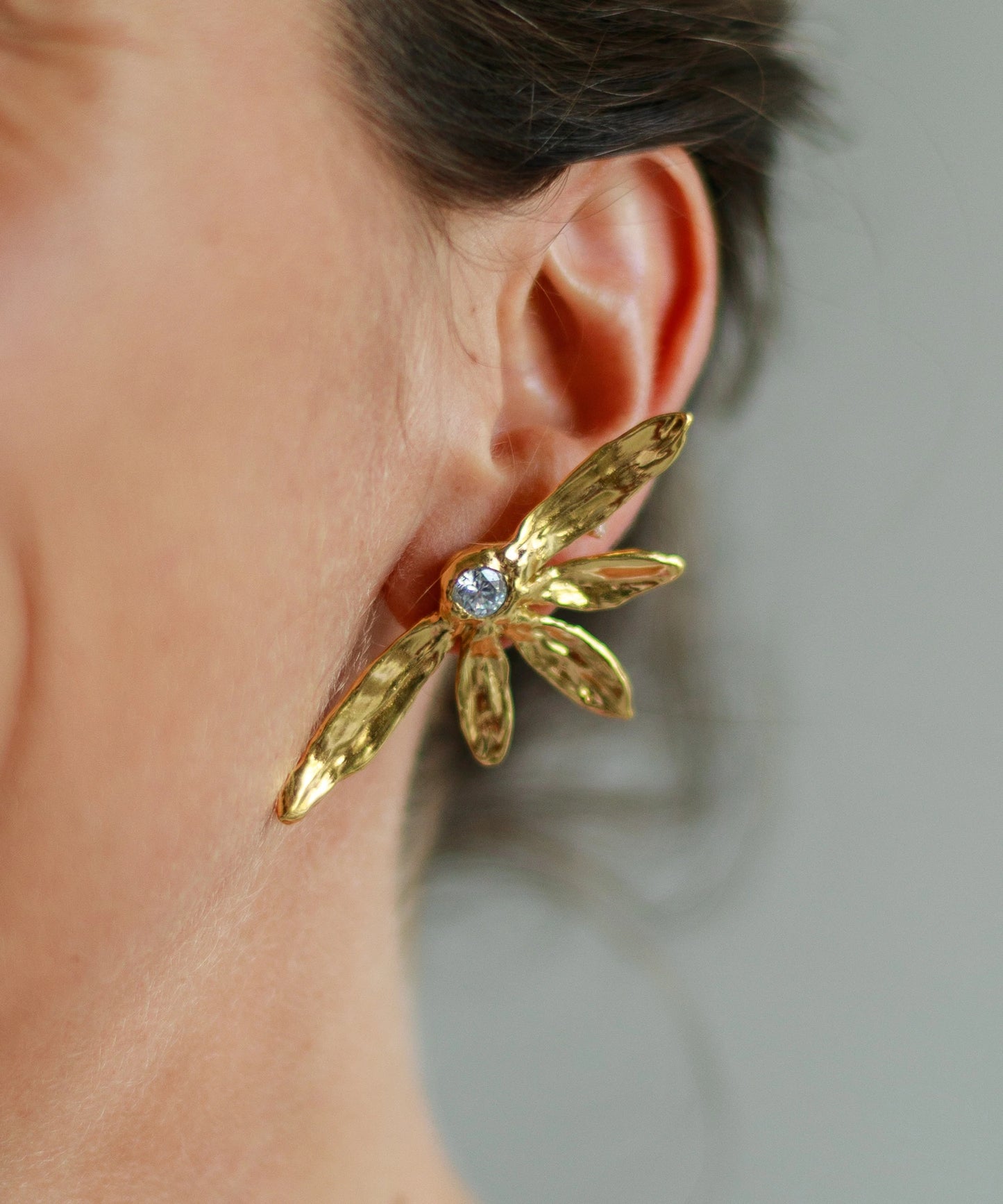 Demi Lune Large Leaves Earrings