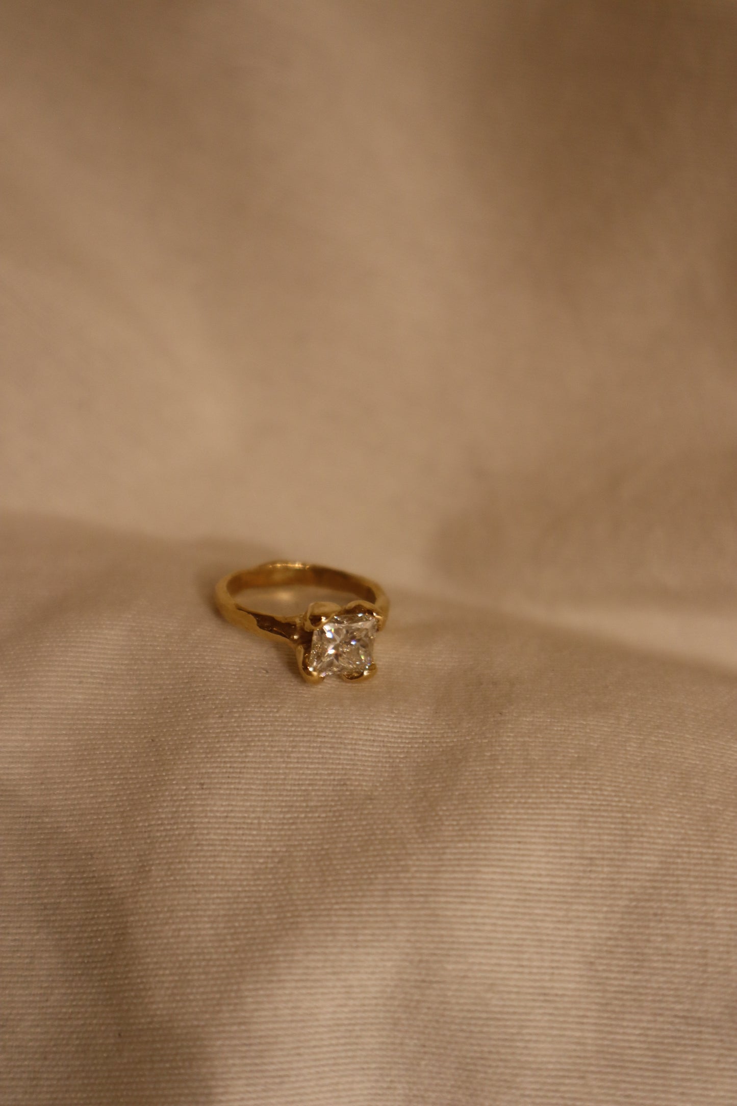 Four Petals Solitaire Ring