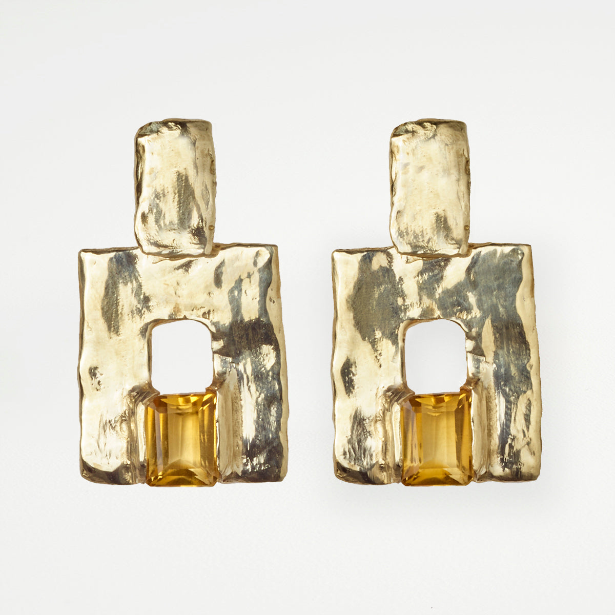 Golden Squares Earrings