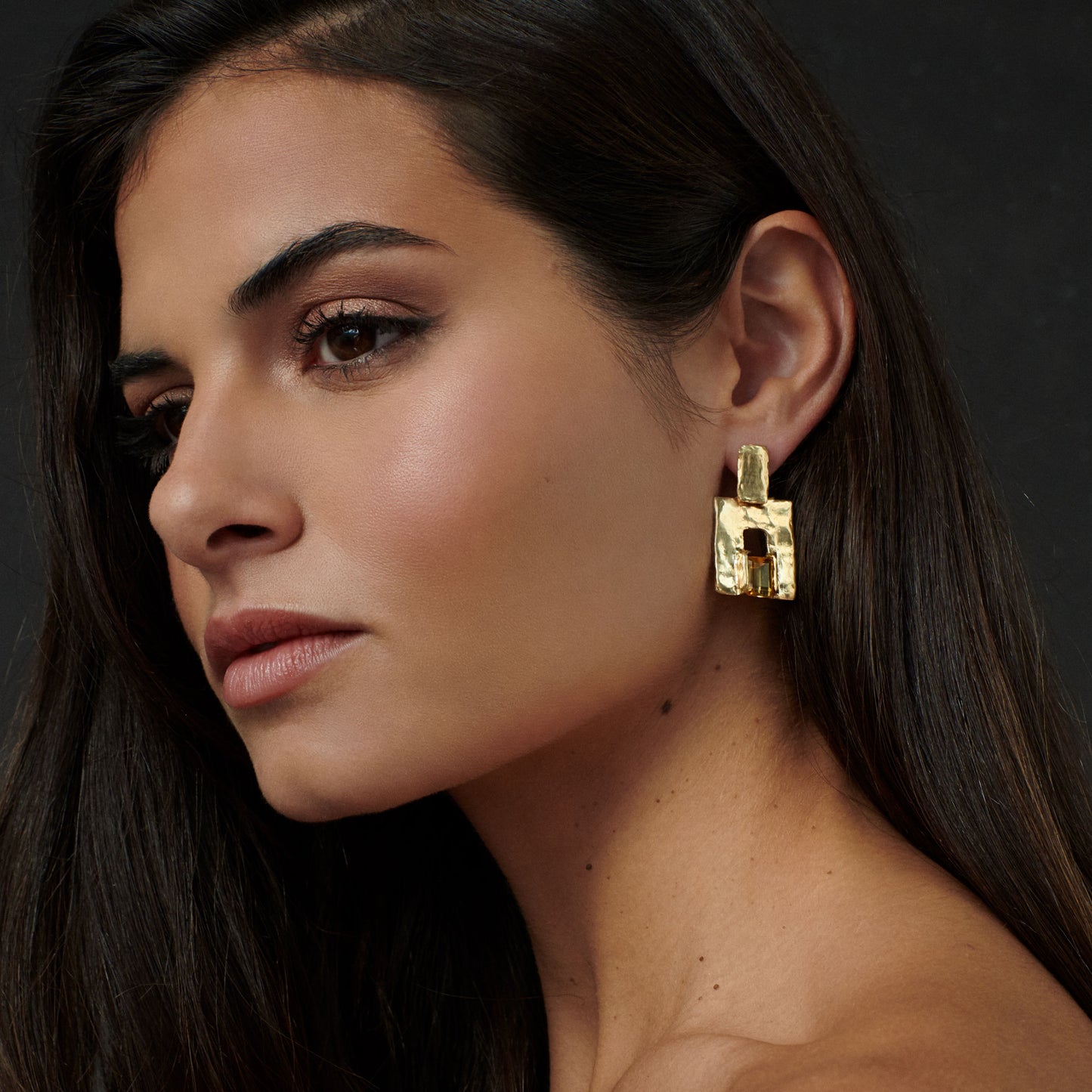 Golden Squares Earrings