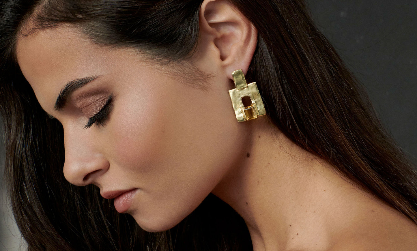 Golden Squares Earrings