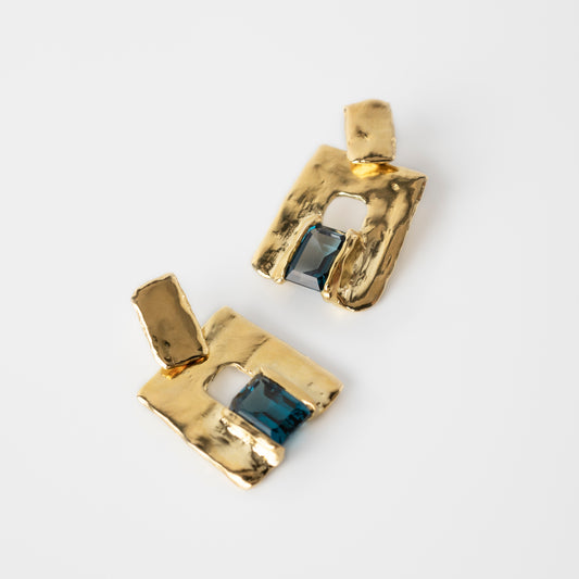 Golden Squares Earrings
