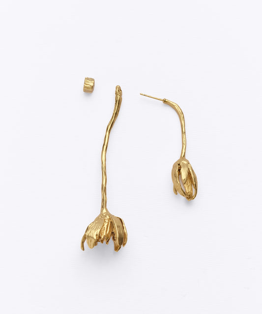 Pendientes largos Flor de Iris