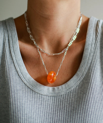 Collar Ambelau Silver Double Chain