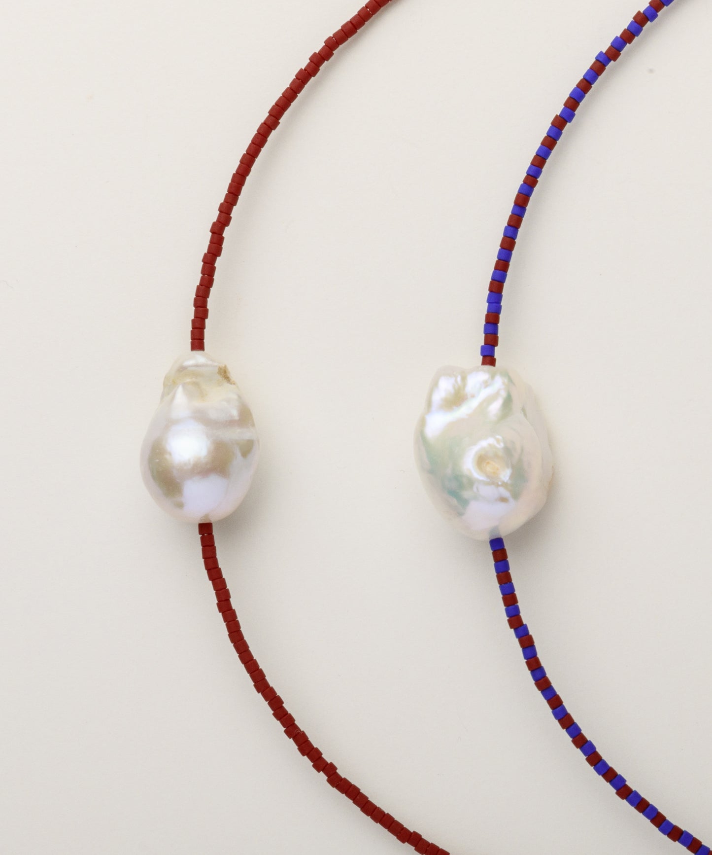 Collar Surigao Pearl and Crystal Beads Klein and Brown
