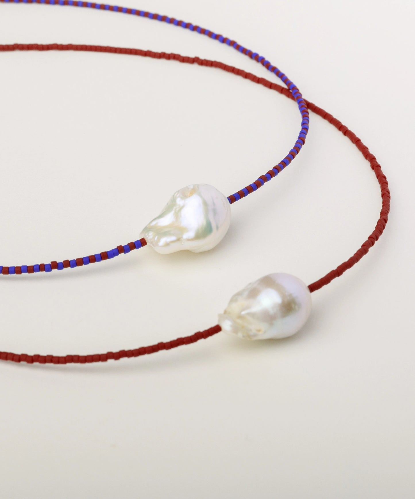 Collar Surigao Pearl and Crystal Beads Klein and Brown