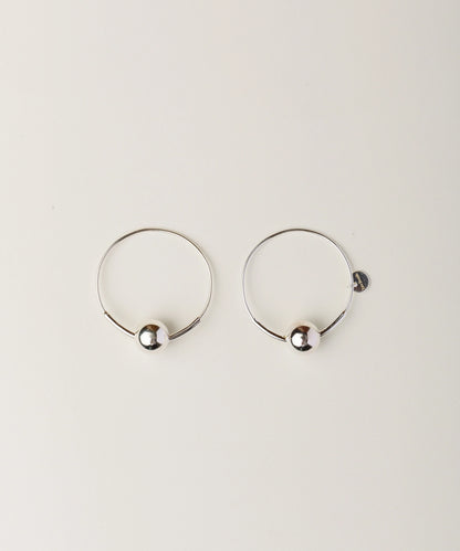 Pendientes Obi Single Silver Bead