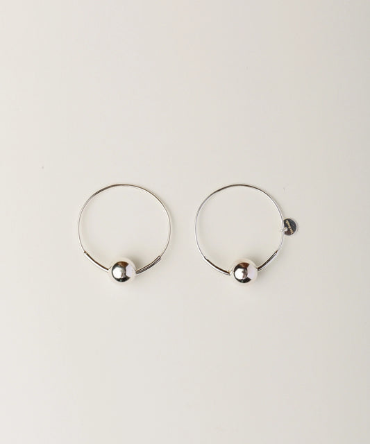 Pendientes Obi Single Silver Bead