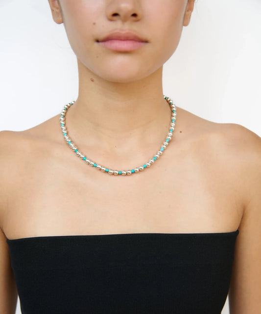 Obi Silver Turquoise Beads