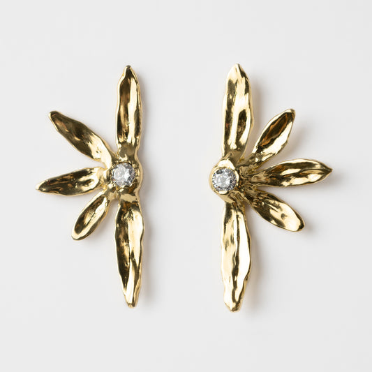 Demi Lune Large Leaves Earrings