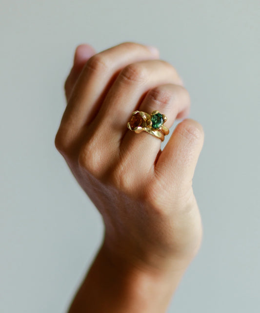 Four Petals Solitaire Ring