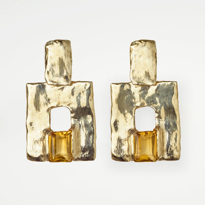 Golden Squares Earrings