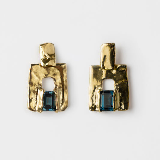 Golden Squares Earrings