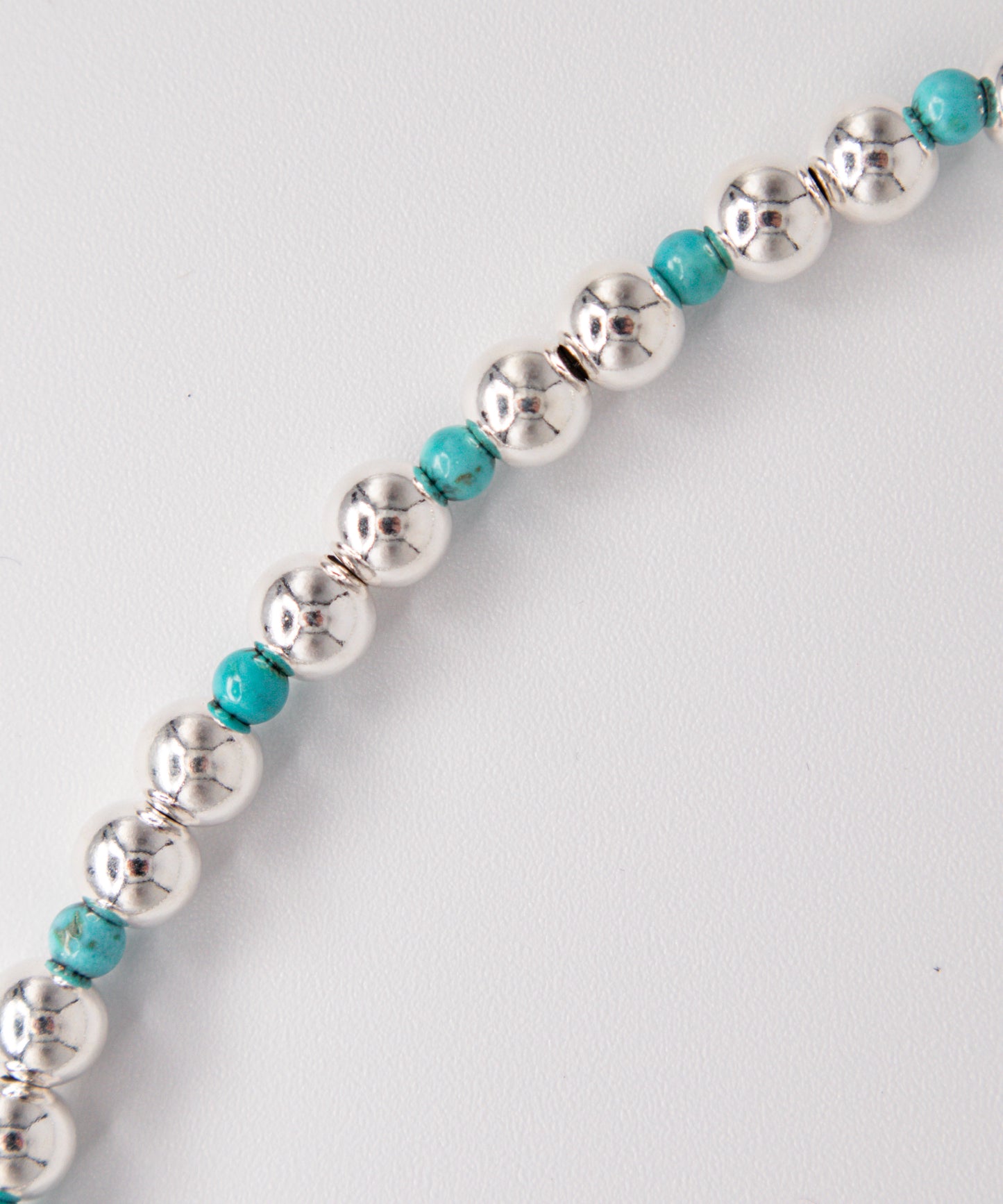 Collar Obi Silver Turquoise Beads