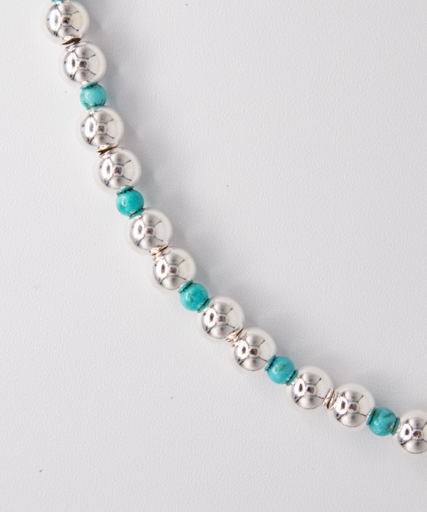 Collar Obi Silver Turquoise Beads