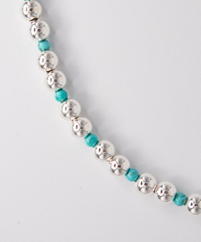 Collar Obi Silver Turquoise Beads