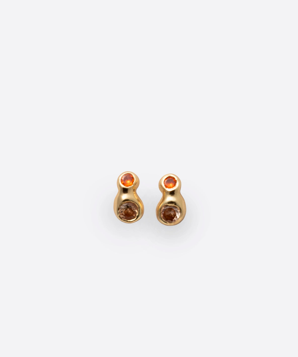 Pendientes Doble Pepita Oro