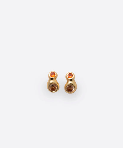 Pendientes Doble Pepita Oro