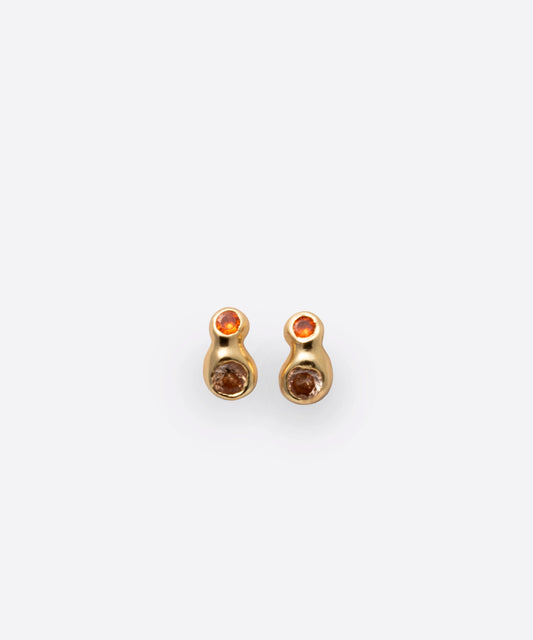 Pendientes Doble Pepita Oro