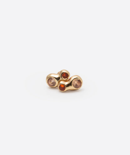 Pendientes Doble Pepita Oro