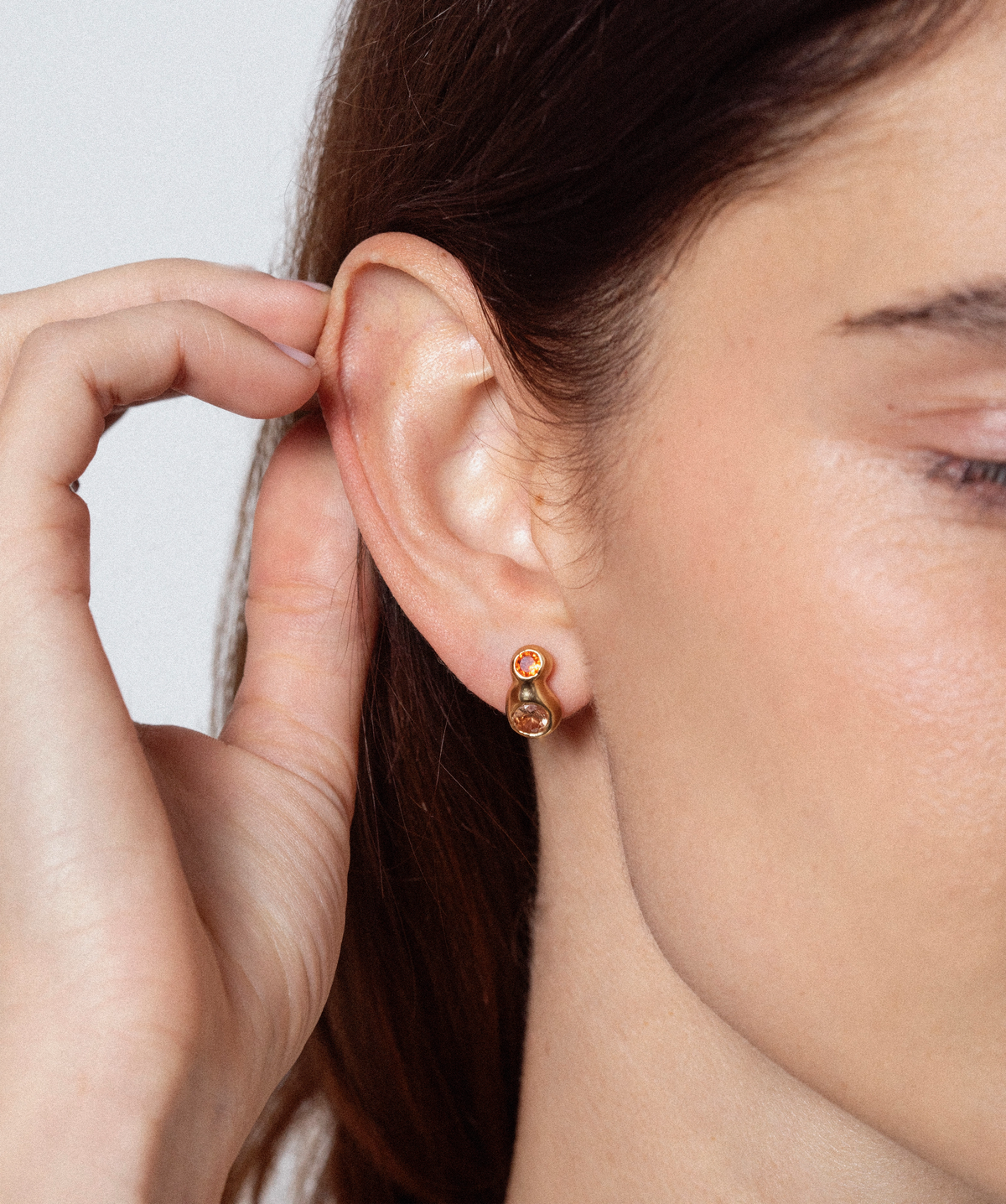 Pendientes Doble Pepita Oro