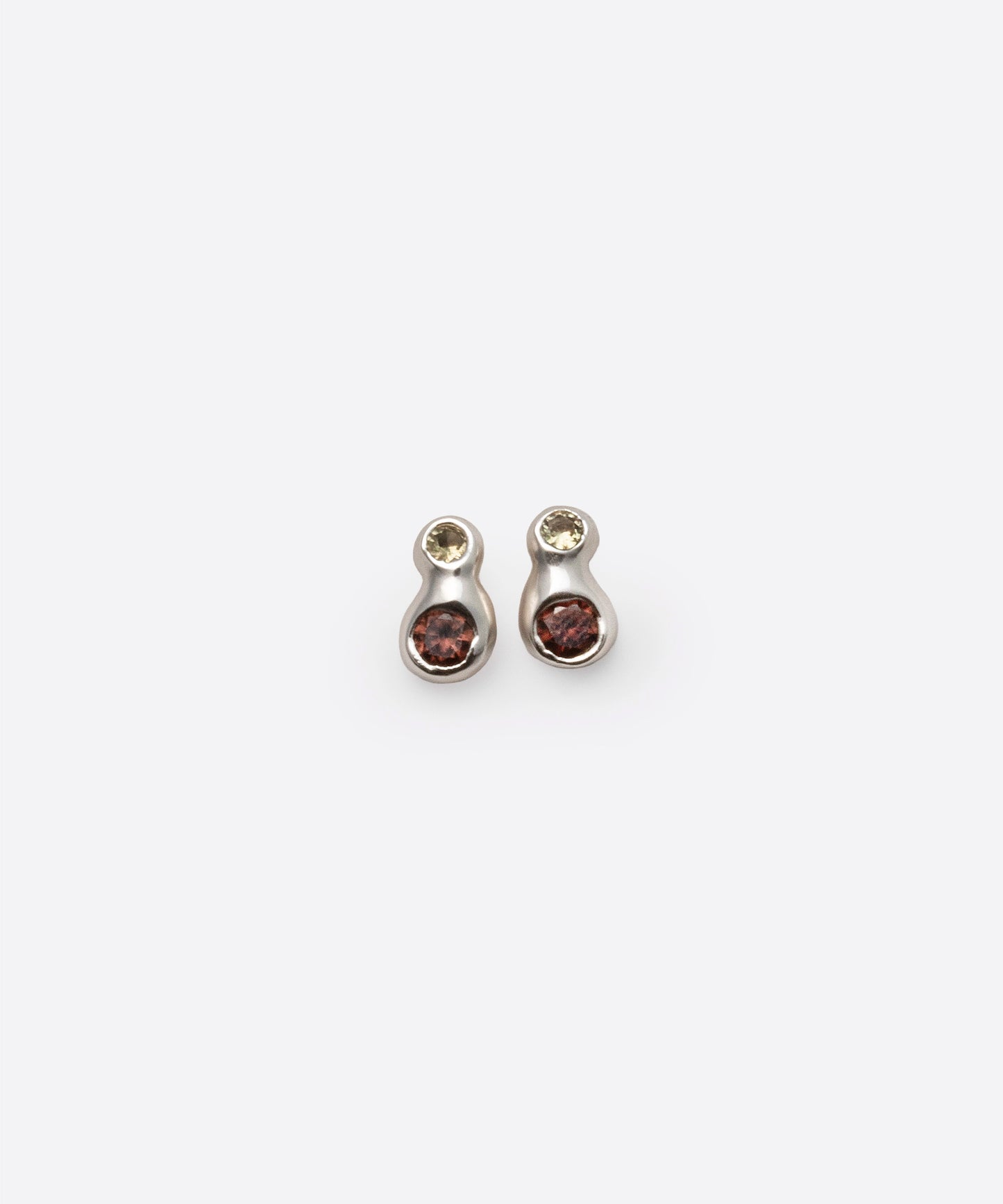 Pendientes Doble Pepita Plata