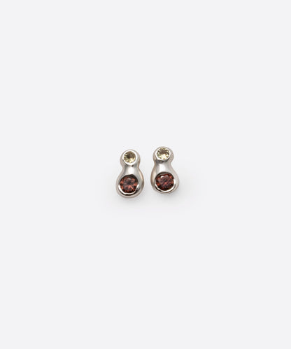 Pendientes Doble Pepita Plata