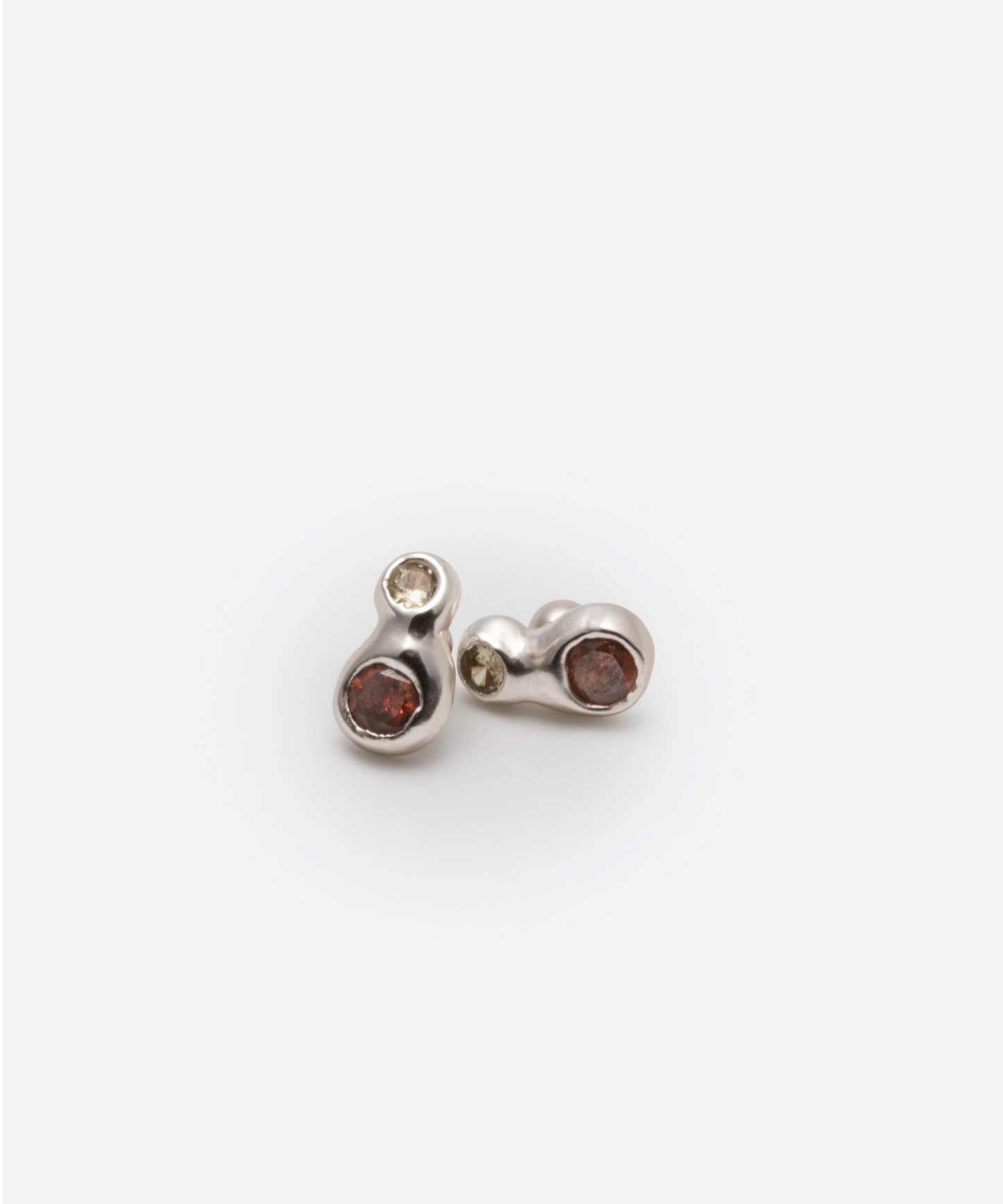 Pendientes Doble Pepita Plata