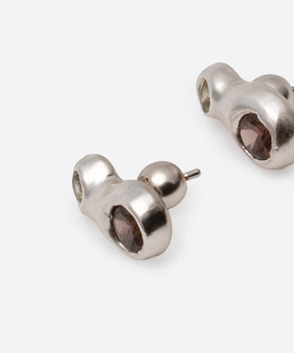 Pendientes Doble Pepita Plata