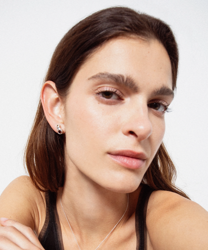 Pendientes Doble Pepita Plata