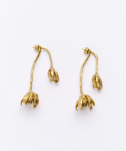 Pendientes largos Flor de Iris